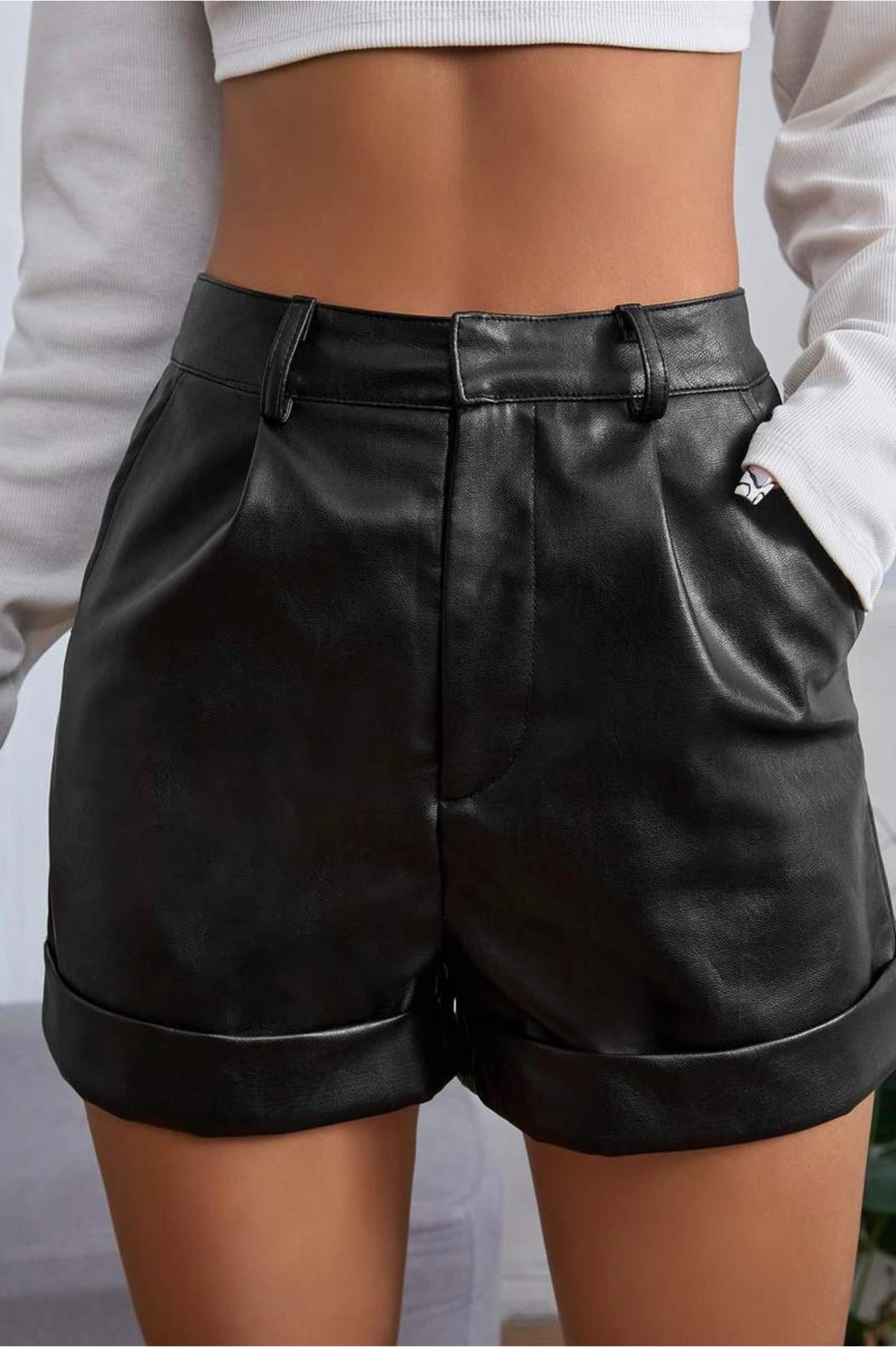 Ellie Leather Shorts