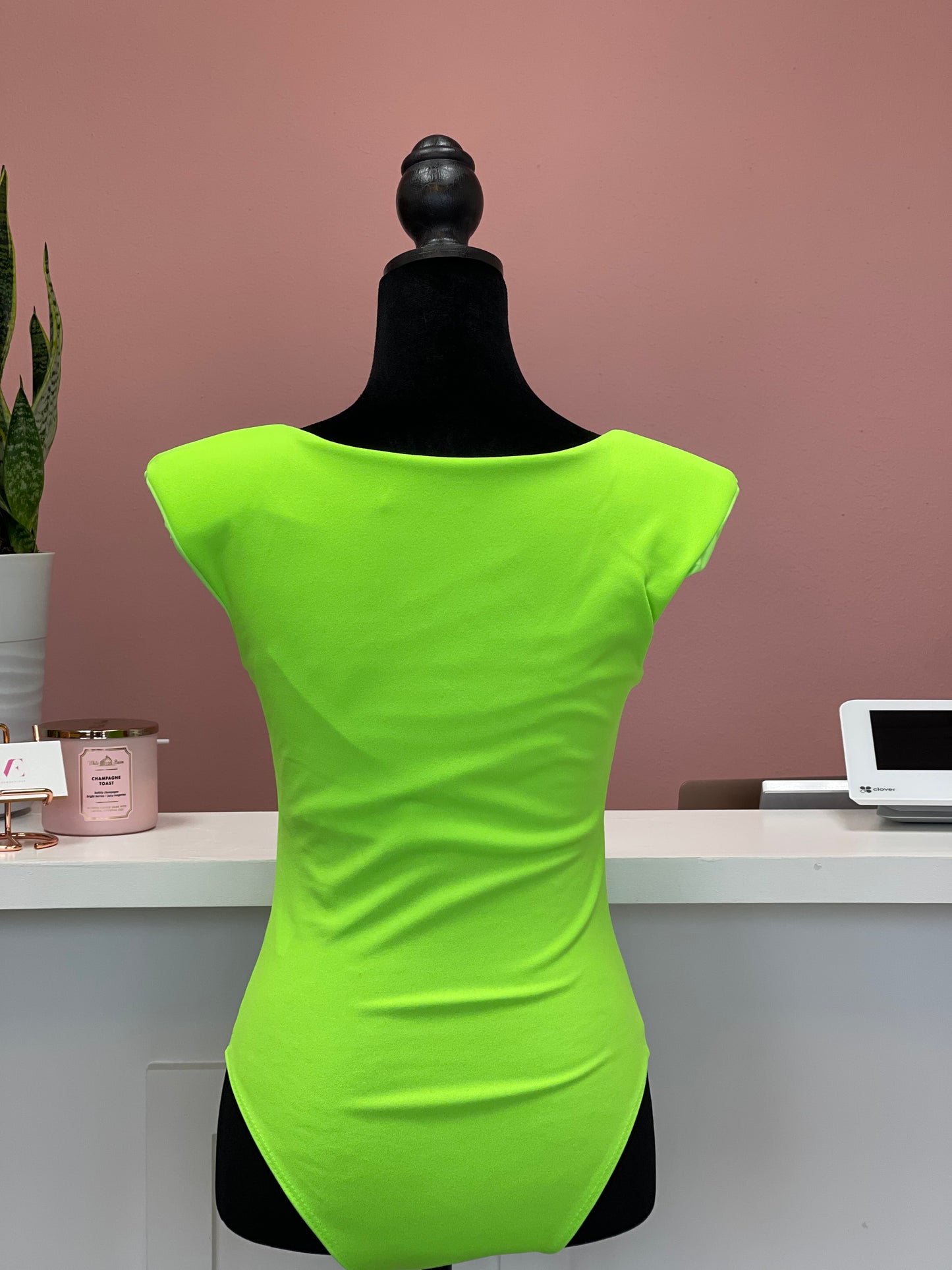 Crystal's Neon Green Bodysuit