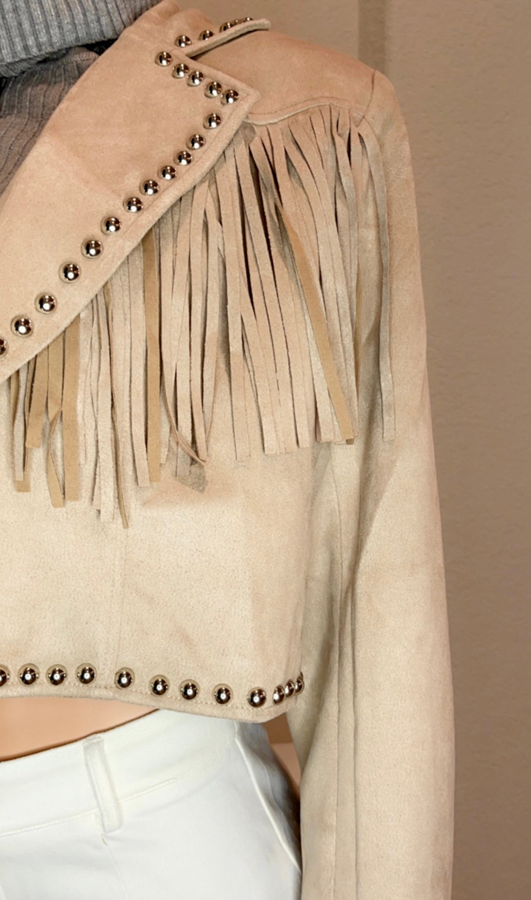 Miranda’s Fringe Stud Jacket